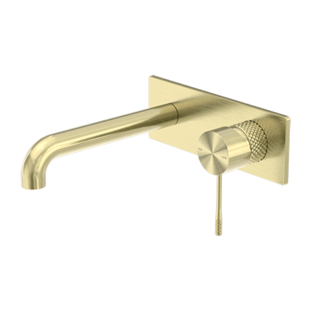 Tapware Nero Opal Wall Basin/Bath Mixer Colour: Brushed Gold Size: 260mm Place & Palette