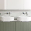 Basins Timberline Oval Flute Ceramic Basin 490mm Color: White Gloss Place & Palette