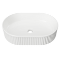 Basins Timberline Oval Flute Ceramic Basin 490mm Color: White Gloss Place & Palette