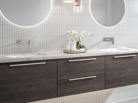 Oval Under Counter Ceramic Basin with Overflow to Front-Basins-Timberline-White Gloss-place-and-palette