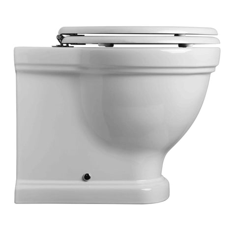 Package - Claremont Floor Mounted Pan Toilet with Seat & Pan + Geberit In-wall Cistern + Traditional Flush Plate-Toilets-Turner Hastings-place-and-palette