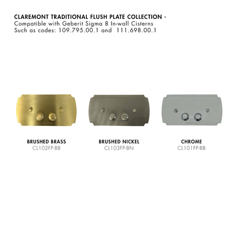 Package - Claremont Floor Mounted Pan Toilet with Seat & Pan + Geberit In-wall Cistern + Traditional Flush Plate-Toilets-Turner Hastings-place-and-palette