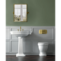 Package - Claremont Floor Mounted Pan Toilet with Seat & Pan + Geberit In-wall Cistern + Traditional Flush Plate-Toilets-Turner Hastings-Brushed Brass Flush Plate-place-and-palette