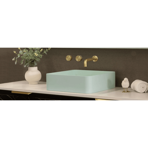 Basins The Peninsula Collection Piazza Concrete Basin Colour: Matte White Place & Palette