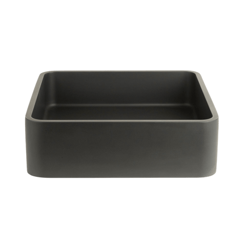 Basins The Peninsula Collection Piazza Concrete Basin Colour: Matte Black Place & Palette