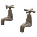 Tapware ParTaps Portsea Pillar Taps Pair Colour: Antique Bronze Style: Original Place & Palette