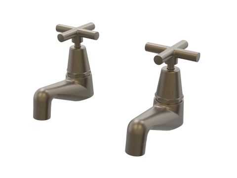 Tapware ParTaps Portsea Pillar Taps Pair Colour: Antique Bronze Style: Original Place & Palette