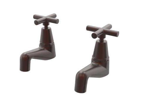 Tapware ParTaps Portsea Pillar Taps Pair Colour: Antique Copper Style: Original Place & Palette