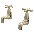 Tapware ParTaps Portsea Pillar Taps Pair Colour: Brushed Brass Gold Style: Original Place & Palette