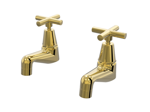 Tapware ParTaps Portsea Pillar Taps Pair Colour: Gold Style: Original Place & Palette