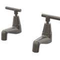 Tapware ParTaps Portsea Pillar Taps Pair Colour: Gunmetal Style: Lever Ceramic Disc Place & Palette