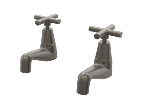 Tapware ParTaps Portsea Pillar Taps Pair Colour: Gunmetal Style: Original Place & Palette