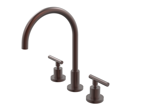 Tapware ParTaps Portsea Sink Set Hob Swivel Colour: Antique Copper Style: Lever Ceramic Disc Place & Palette