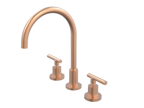 Tapware ParTaps Portsea Sink Set Hob Swivel Colour: Brushed Copper Style: Lever Ceramic Disc Place & Palette