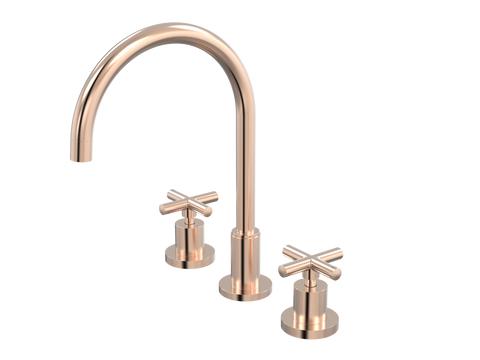 Tapware ParTaps Portsea Sink Set Hob Swivel Colour: Brushed Rose Gold Style: Original Place & Palette