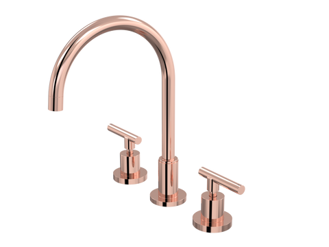 Tapware ParTaps Portsea Sink Set Hob Swivel Colour: Copper Style: Lever Ceramic Disc Place & Palette