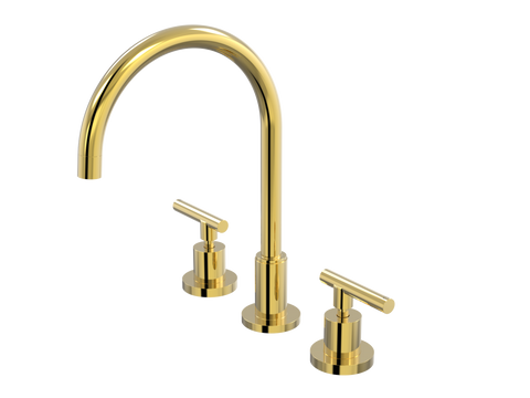 Tapware ParTaps Portsea Sink Set Hob Swivel Colour: Gold Style: Lever Ceramic Disc Place & Palette