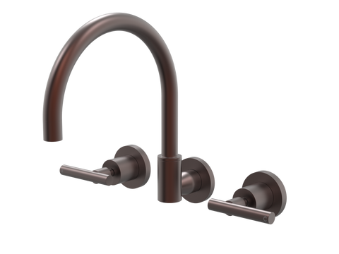 Tapware ParTaps Portsea Sink Set Wall Swivel Colour: Antique Copper Style: Lever Ceramic Disc Place & Palette