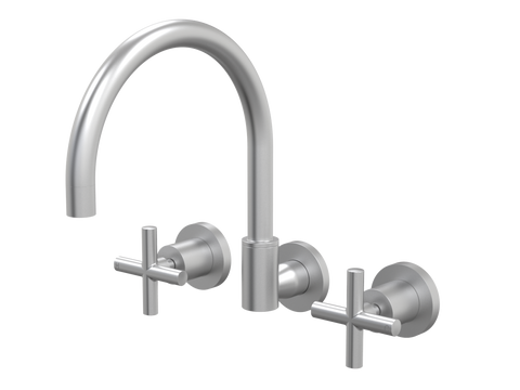 Tapware ParTaps Portsea Sink Set Wall Swivel Colour: Satin Pearl Style: Original Place & Palette