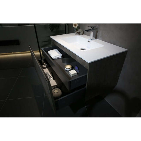 Vanities BelBagno Prado Vanity Finish: Gloss White Size: 750x480x450 Place & Palette