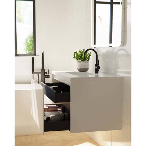 Vanities BelBagno Prado Vanity Finish: Gloss White Size: 750x480x450 Place & Palette