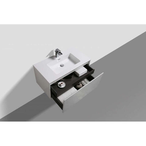 Vanities BelBagno Prado Vanity Finish: Gloss White Size: 750x480x450 Place & Palette