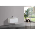 Vanities BelBagno Prado Vanity Finish: Gloss White Size: 750x480x450 Place & Palette