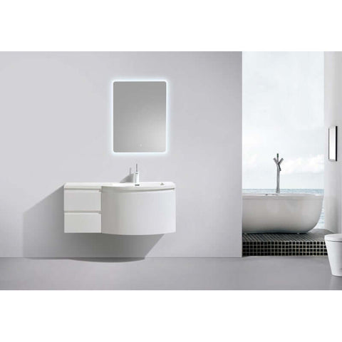 Vanities BelBagno Prospero Vanity Finish: Gloss White Style: Left Place & Palette