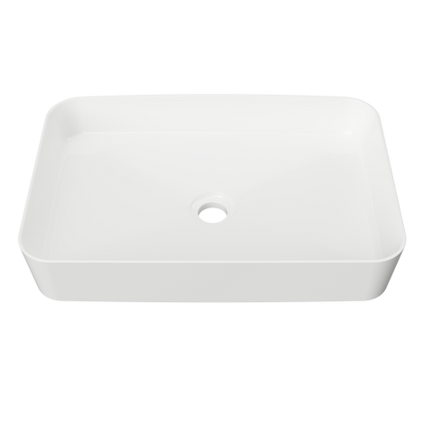 Quill Ceramic Basin 600mm-Basins-Timberline-White Gloss-place-and-palette