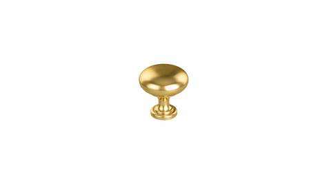 Round Knob Satin Gold