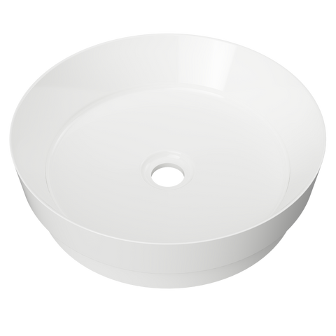 Radius Inset Ceramic Basin 400mm-Basins-Timberline-White Gloss-place-and-palette