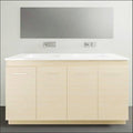 Vanities Timberline Rockford Floor Standing Vanity with Haven Matt Dolomite Top Size: L 1500mm Double Bowl Place & Palette