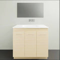 Rockford Floor Standing Vanity with Haven Matt Dolomite Top-Vanities-Timberline-L 900mm-place-and-palette