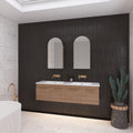 Vanities Timberline Rockford Wall Hung Vanity with Haven Matt Dolomite Top Size: L 750mm Place & Palette