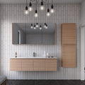 Vanities Timberline Rockford Wall Hung Vanity with Haven Matt Dolomite Top Size: L 750mm Place & Palette