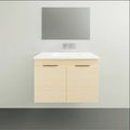 Vanities Timberline Rockford Wall Hung Vanity with Haven Matt Dolomite Top Size: L 750mm Place & Palette