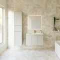 Vanities Timberline Rockford Wall Hung Vanity with Haven Matt Dolomite Top Size: L 750mm Place & Palette