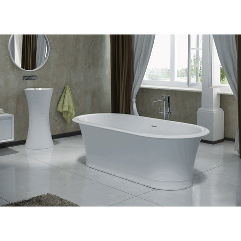 Baths Pietra Bianca Rome Bath Colour: Malibu Solid Place & Palette