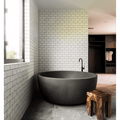 Baths Pietra Bianca Romeo Bath Colour: Malibu Solid Size: 1500 Dia x600 Place & Palette