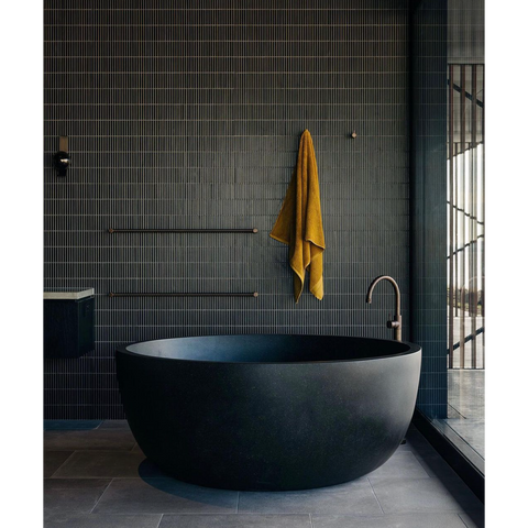 Baths Pietra Bianca Romeo Bath Colour: Malibu Solid Size: 1500 Dia x600 Place & Palette