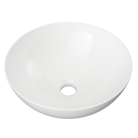 Rose White Ceramic Basin 320mm-Basins-Timberline-White Gloss-place-and-palette