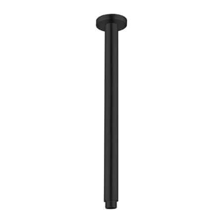 Showers Nero Round Ceiling Arm Colour: Matte Black Length: 100mm Place & Palette