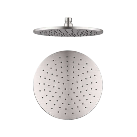 Showers Nero Round Shower Head Colour: Brushed Nickel Size: 250mm Place & Palette