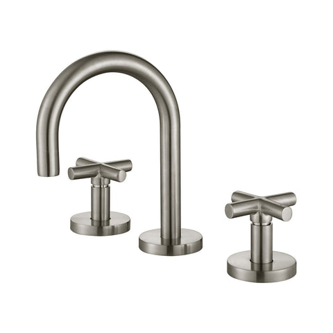 Tapware Modern National Ryker Basin Set Colour: Pvd Brushed Nickel Place & Palette