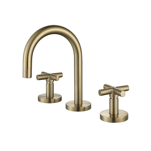 Tapware Modern National Ryker Basin Tapware Set Colour: Brushed Brass Place & Palette