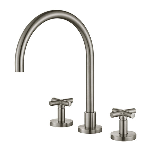 Tapware Modern National Ryker Kitchen Set Colour: Pvd Brushed Nickel Place & Palette