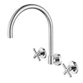 Tapware Modern National Ryker Wall Sink Set Colour: Electroplated Chrome Place & Palette