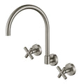 Tapware Modern National Ryker Wall Sink Set Colour: Pvd Brushed Nickel Place & Palette