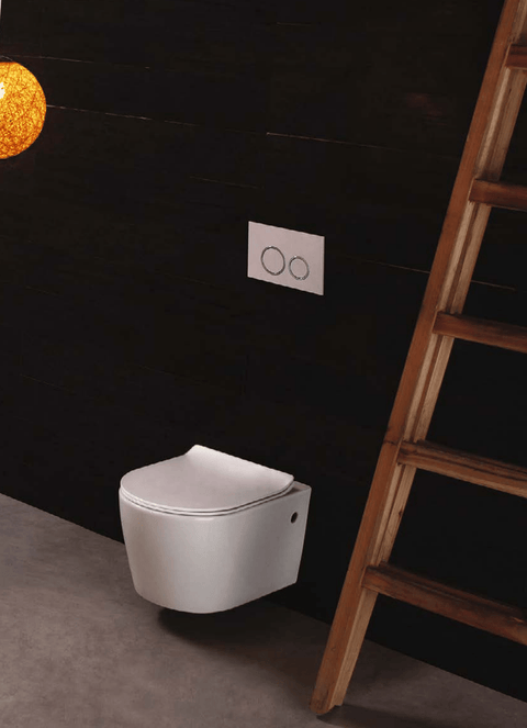 Flay-R Rimless Wall Hung Pan Toilet - Place & Palette