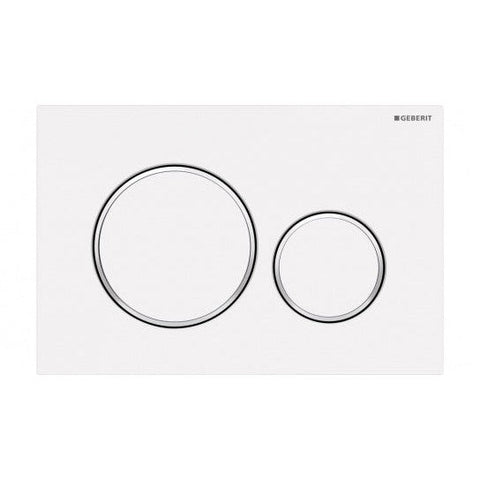 Sigma20 Fingerprint Resistant Round Flush Plate-Toilets-Turner Hastings-Matte White-place-and-palette